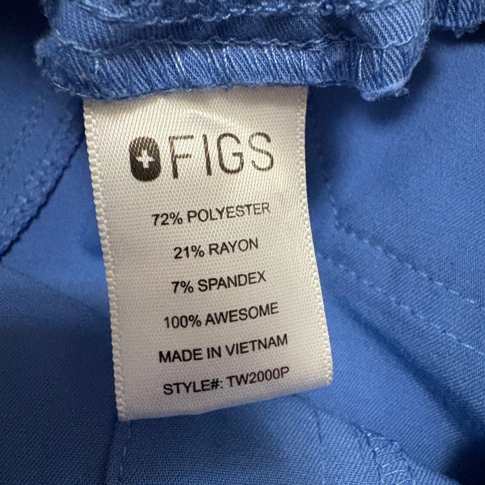 FIGS Womens XSP Scrub Pants Blue Straight Leg TW2000P PO1404 - Picture 4 of 5